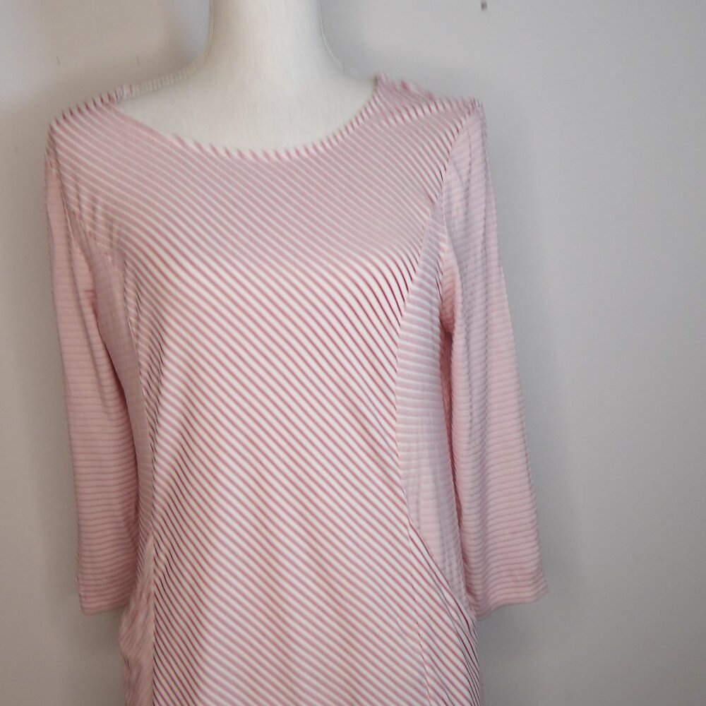 Women's Chicos Size 1 Red & White Striped Knit Top
